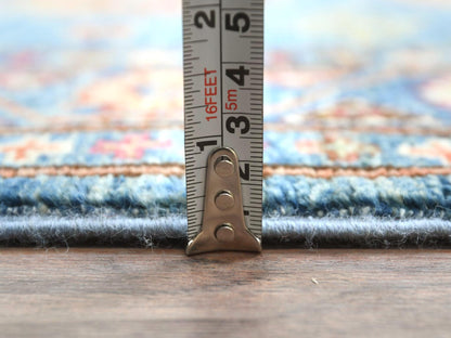 Blue 2'7" x 9'9" Kazak Hand knotted Wool Rug - Sku: O082893