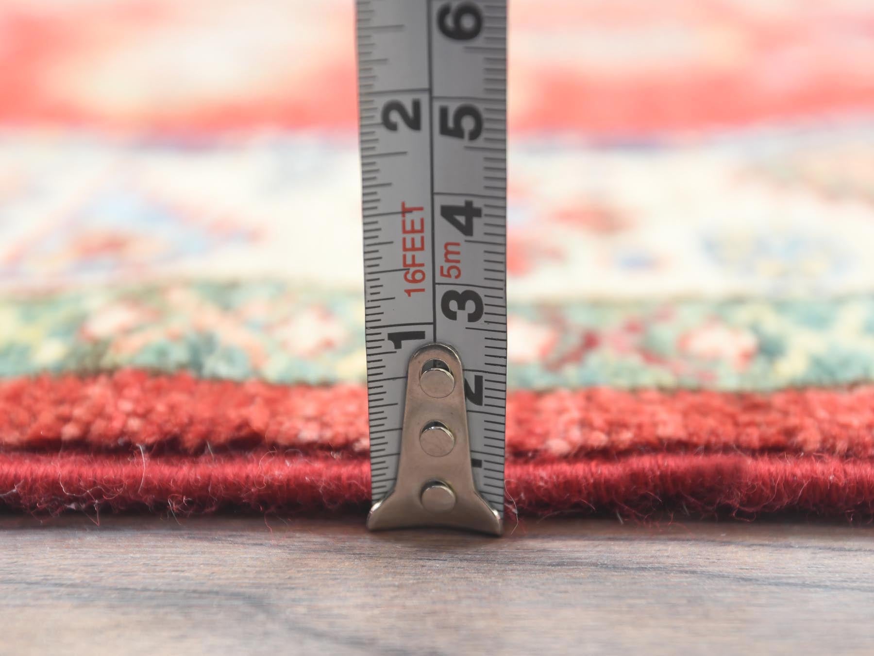 Kazak Kazak hand-knotted wool runner in Red & Ivory, 2'10" x 11'7" — SKU O082905 (view 6)