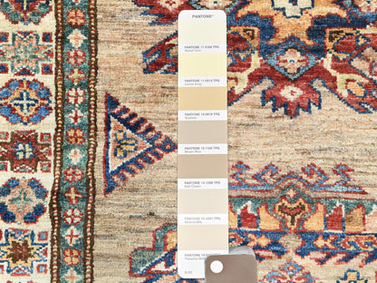 Brown 3'0" x 13'6" Kazak Hand knotted Wool Rug - Sku: O082911