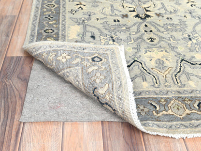 Grey 2'10" x 4'10" Traditional Hand knotted Wool Rug - Sku: O082918