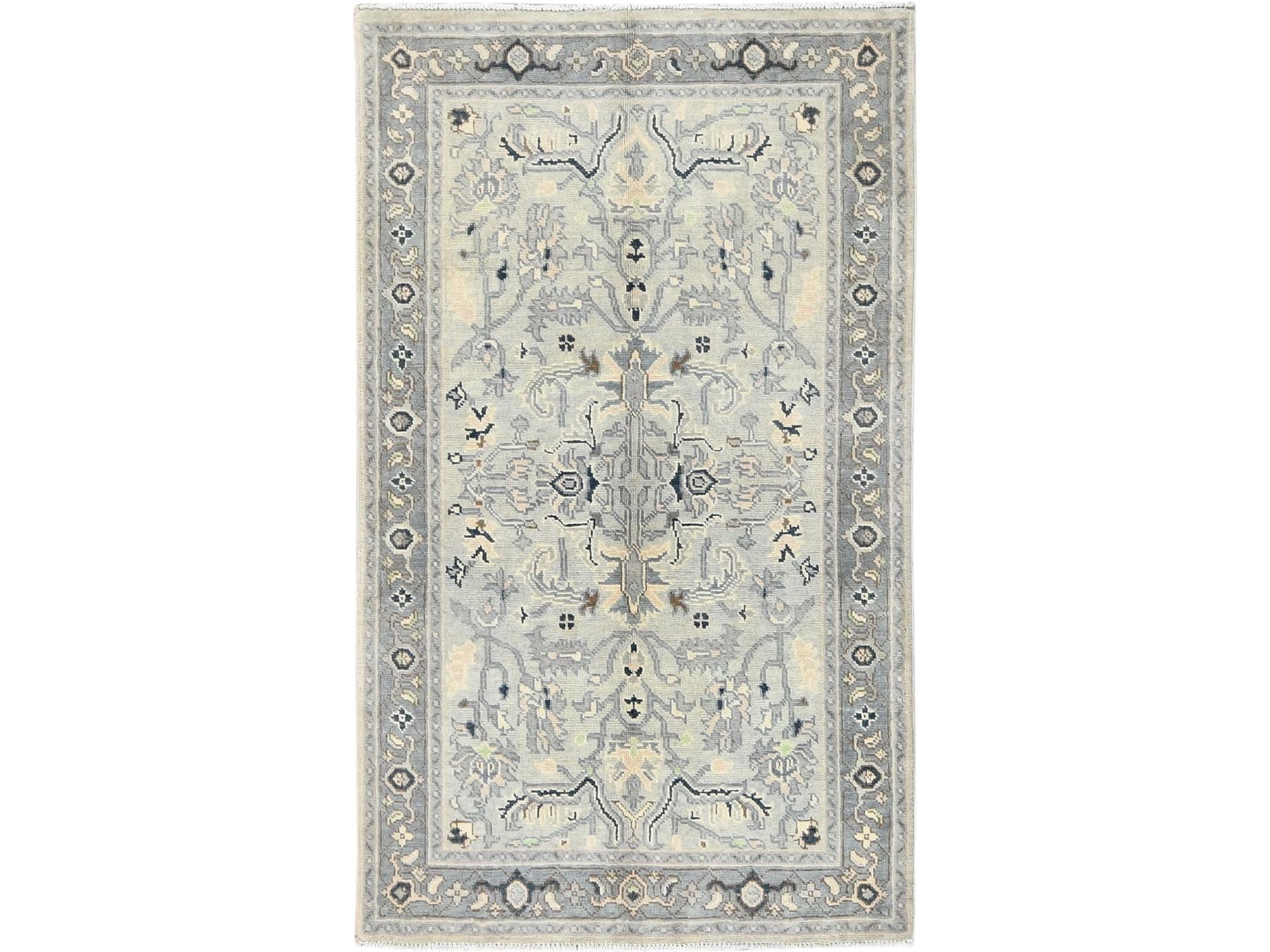 Heriz Heriz hand-knotted wool rug in Gray & Stone Gray, 2'10" x 4'10" — SKU O082919