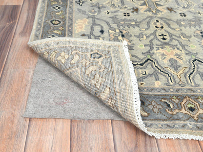 Grey 2'10" x 4'10" Traditional Hand knotted Wool Rug - Sku: O082919