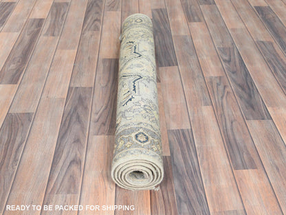 Heriz Heriz hand-knotted wool rug in Gray & Stone Gray, 2'10" x 4'10" — SKU O082919 (view 5)