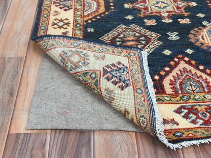 Blue 3'0" x 18'6" Kazak Hand knotted Wool Rug - Sku: O082946