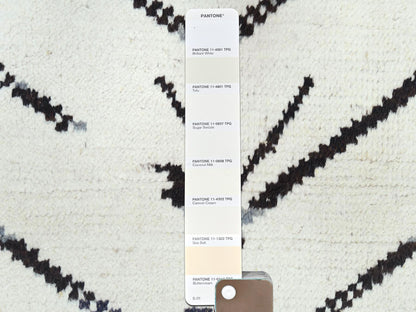 Tribal & Geometric hand-knotted wool rug in Ivory, 10' x 14'4" — SKU O082953 (view 7)