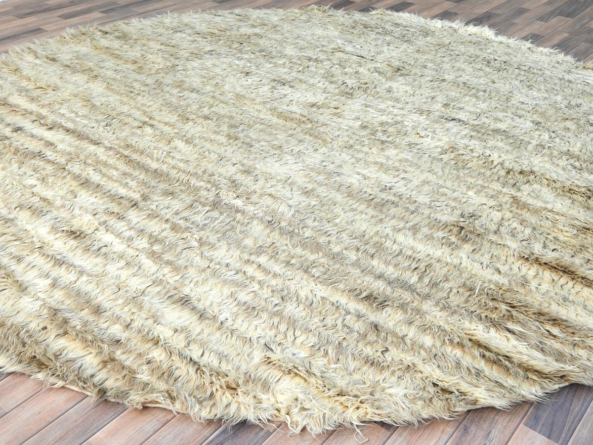 Tribal & Geometric hand-knotted wool rug in Ivory, 10' x 10'1" — SKU O082986 (view 4)