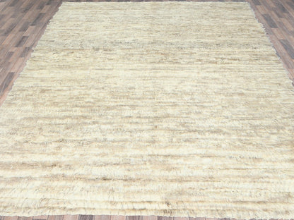 Tribal & Geometric hand-knotted wool rug in Ivory, 12'4" x 18'1" — SKU O082987 (view 2)