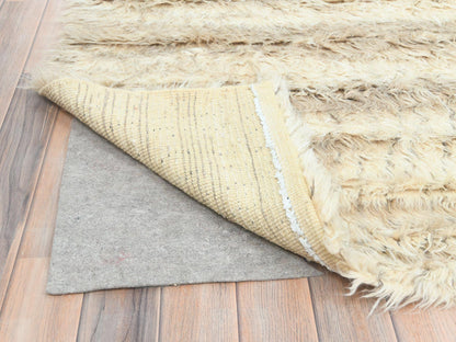 Tribal & Geometric hand-knotted wool rug in Ivory, 12'4" x 18'1" — SKU O082987 (view 4)