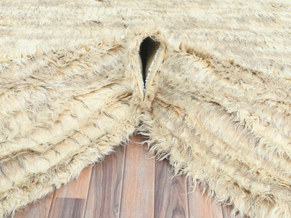 Tribal & Geometric hand-knotted wool rug in Ivory, 12'4" x 18'1" — SKU O082987 (view 5)