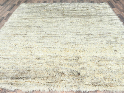 Tribal & Geometric hand-knotted wool rug in Ivory, 8'1" x 10'1" — SKU O082988 (view 2)