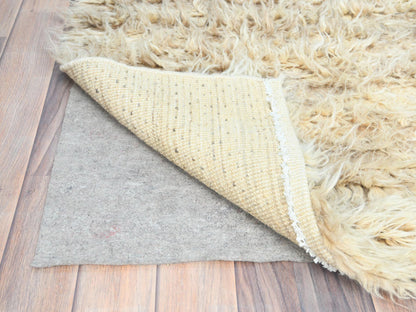 Tribal & Geometric hand-knotted wool runner in Ivory, 2'6" x 8' — SKU O082990 (view 3)