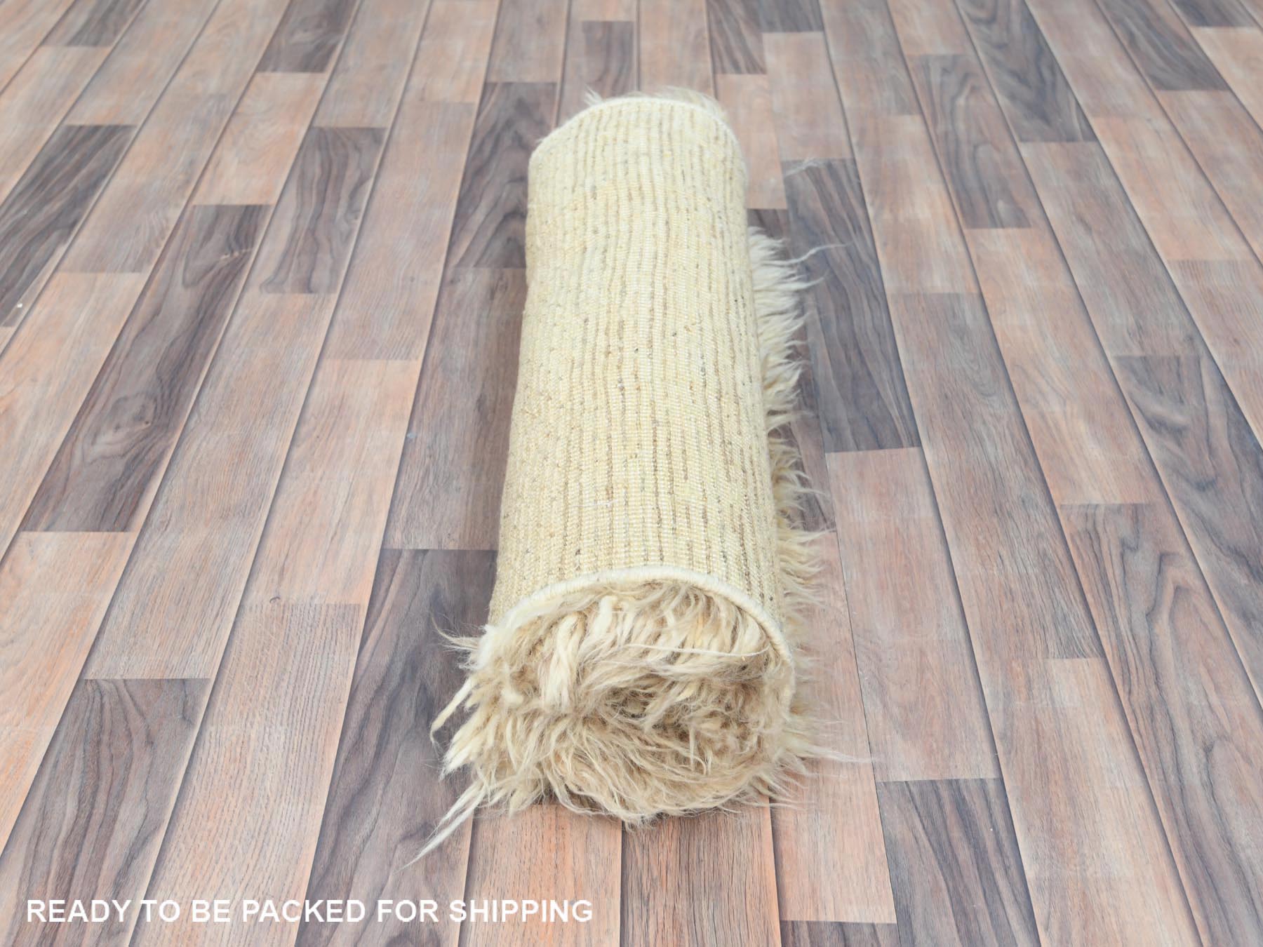 Tribal & Geometric hand-knotted wool runner in Ivory, 2'6" x 8' — SKU O082990 (view 5)