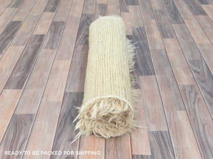 Tribal & Geometric hand-knotted wool runner in Ivory, 2'6" x 8' — SKU O082990 (view 5)