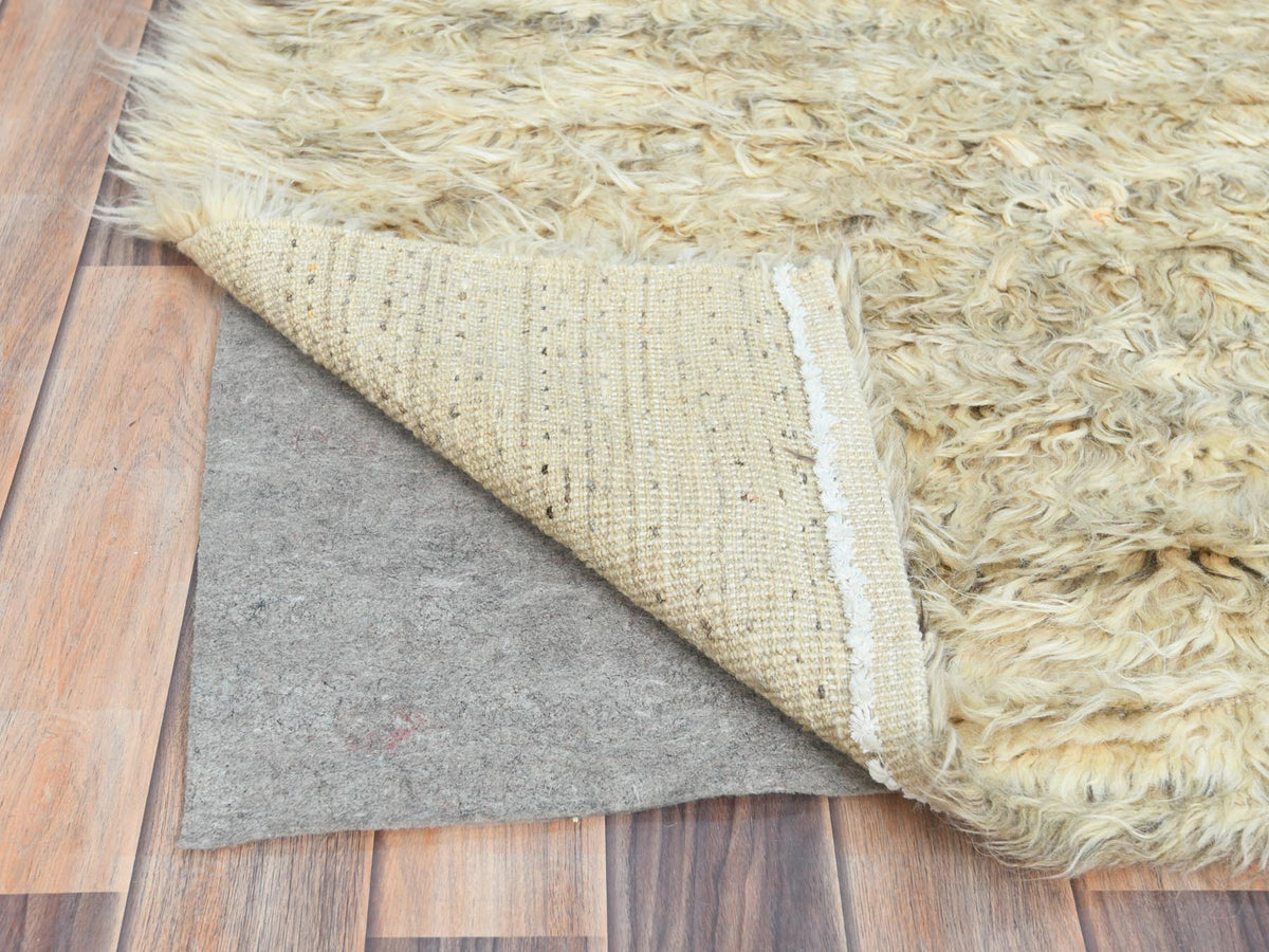 Tribal & Geometric hand-knotted wool rug in Ivory, 6' x 6'1" — SKU O082991 (view 3)