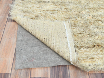 Tribal & Geometric hand-knotted wool rug in Ivory, 6' x 6'1" — SKU O082991 (view 3)