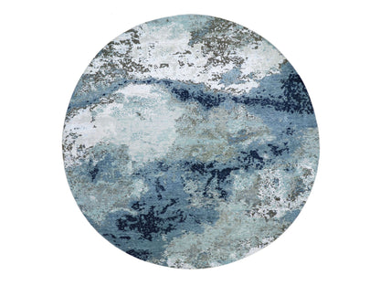 Modern / Contemporary hand-knotted wool rug in Gray, 10' x 10'2" — SKU O083033