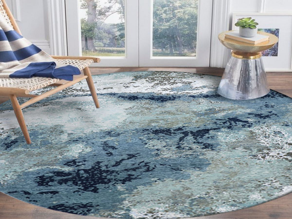 Modern / Contemporary hand-knotted wool rug in Gray, 10' x 10'2" — SKU O083033 (view 2)