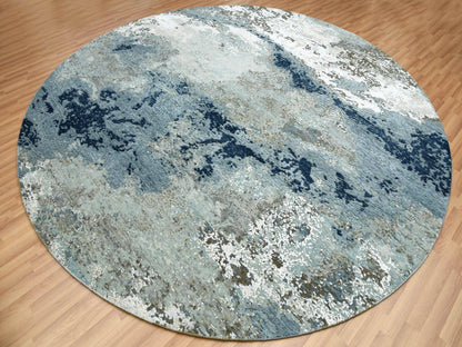 Modern / Contemporary hand-knotted wool rug in Gray, 10' x 10'2" — SKU O083033 (view 4)