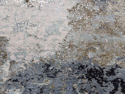 Modern / Contemporary hand-knotted wool rug in Gray, 10' x 10'2" — SKU O083033 (view 9)