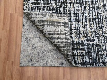 Grey 9'0" x 12'4" Modern / Contemporary Hand knotted Wool Rug - Sku: O083043