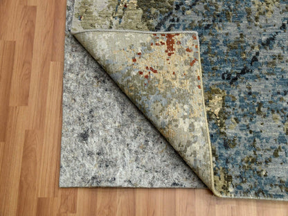 Modern / Contemporary hand-knotted wool rug in Gray, 10' x 14'2" — SKU O083081 (view 4)
