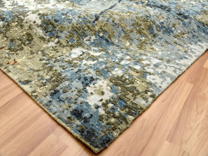 Modern / Contemporary hand-knotted wool rug in Gray, 10' x 14'2" — SKU O083081 (view 6)