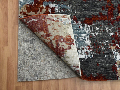 Modern / Contemporary hand-knotted wool rug in Gray, 10' x 14'2" — SKU O083085 (view 4)