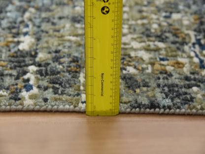 Modern / Contemporary hand-knotted wool runner in Gray, 2'6" x 20' — SKU O083096 (view 6)