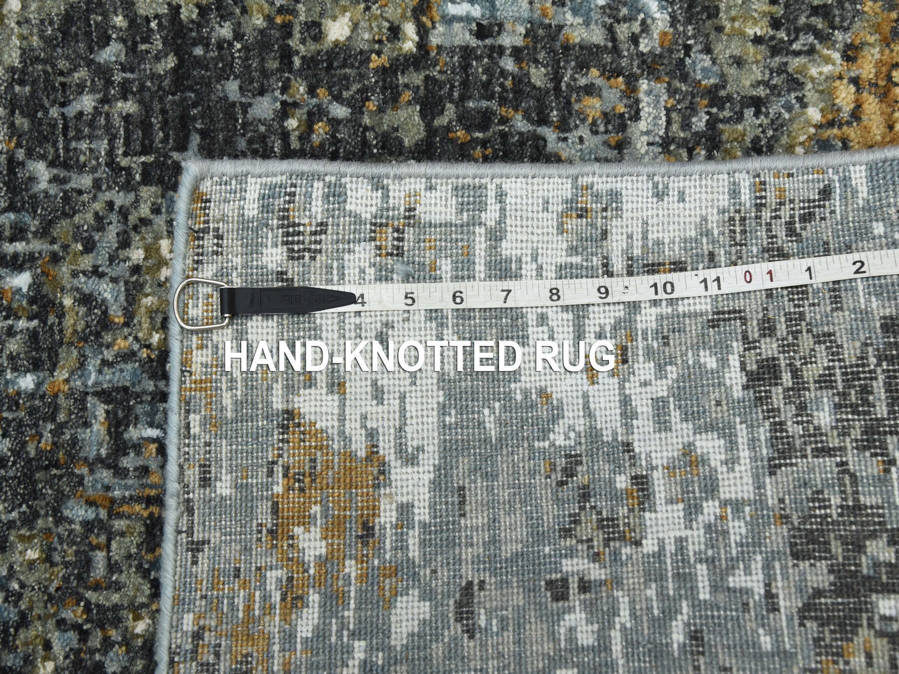 Modern / Contemporary hand-knotted wool runner in Gray, 2'6" x 20' — SKU O083096 (view 7)