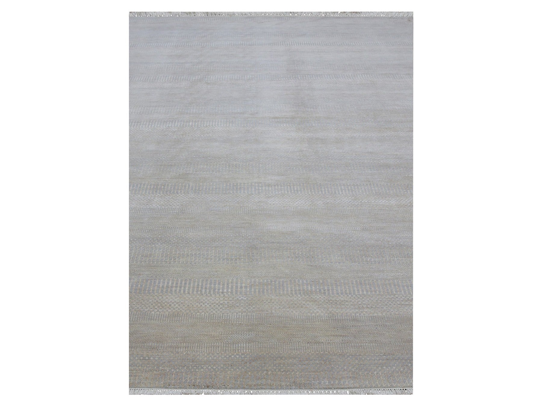 Grey 9'0" x 12'3" Modern and Contemporary Hand knotted Wool Rug - Sku: O083103