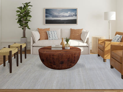 Grey 9'0" x 12'3" Modern and Contemporary Hand knotted Wool Rug - Sku: O083103