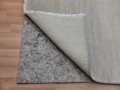 Grey 9'0" x 12'3" Modern and Contemporary Hand knotted Wool Rug - Sku: O083103