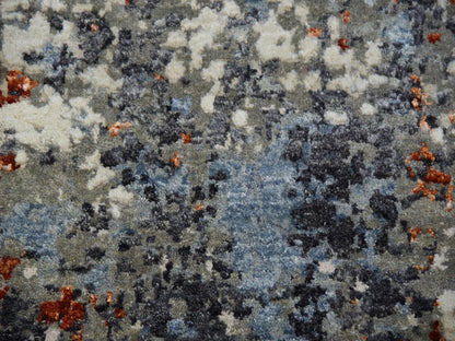 Beige 9'0" x 11'9" Modern and Contemporary Hand knotted Wool Rug - Sku: O083116