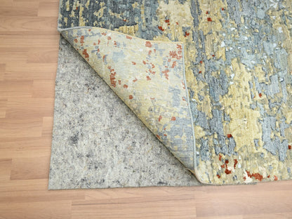 Green 7'11" x 10'3" Modern / Contemporary Hand knotted Wool Rug - Sku: O083131