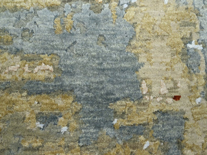 Green 7'11" x 10'3" Modern / Contemporary Hand knotted Wool Rug - Sku: O083131