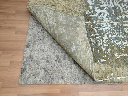 Beige 7'10" x 10'2" Modern and Contemporary Hand knotted Wool Rug - Sku: O083134