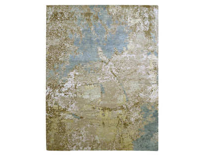 Brown 9'0" x 11'10" Modern / Contemporary Hand knotted Wool Rug - Sku: O083144