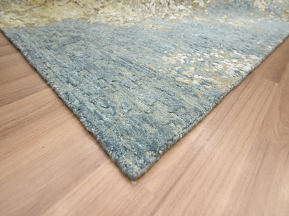 Brown 9'0" x 11'10" Modern / Contemporary Hand knotted Wool Rug - Sku: O083144