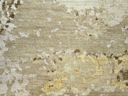 Brown 9'0" x 11'10" Modern / Contemporary Hand knotted Wool Rug - Sku: O083144