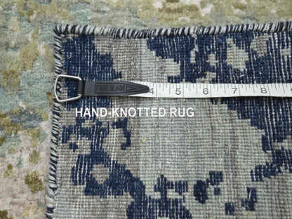 Modern / Contemporary hand-knotted wool runner in Gray, 2'6" x 9'11" — SKU O083176 (view 7)