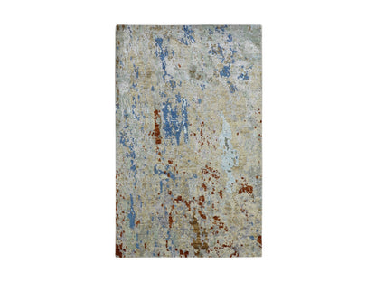 Beige 3'0" x 5'1" Modern and Contemporary Hand knotted Wool Rug - Sku: O083188
