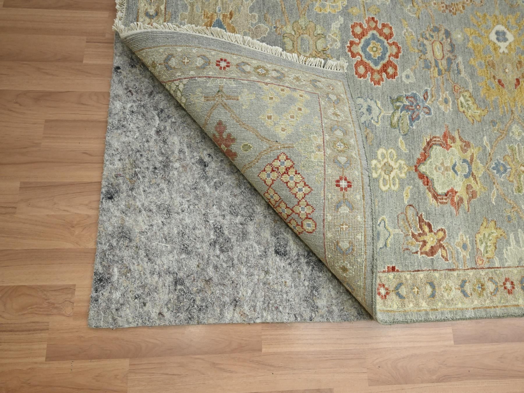 Ziegler Tribal & Geometric hand-knotted wool rug in Gray & Taupe, 9'2" x 12' — SKU O083198 (view 4)