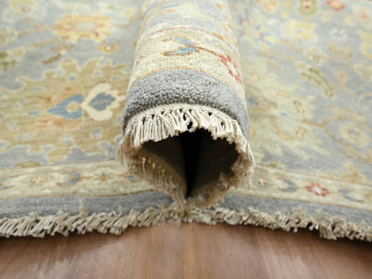 Ziegler Tribal & Geometric hand-knotted wool rug in Gray & Taupe, 9'2" x 12' — SKU O083198 (view 5)