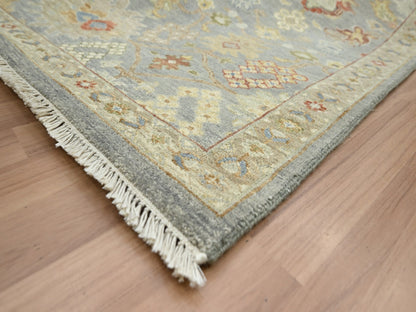 Ziegler Tribal & Geometric hand-knotted wool rug in Gray & Taupe, 9'2" x 12' — SKU O083198 (view 6)