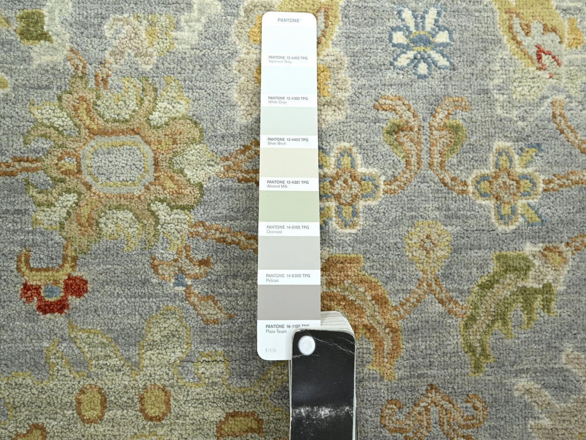Ziegler Tribal & Geometric hand-knotted wool rug in Gray & Taupe, 9'2" x 12' — SKU O083198 (view 7)