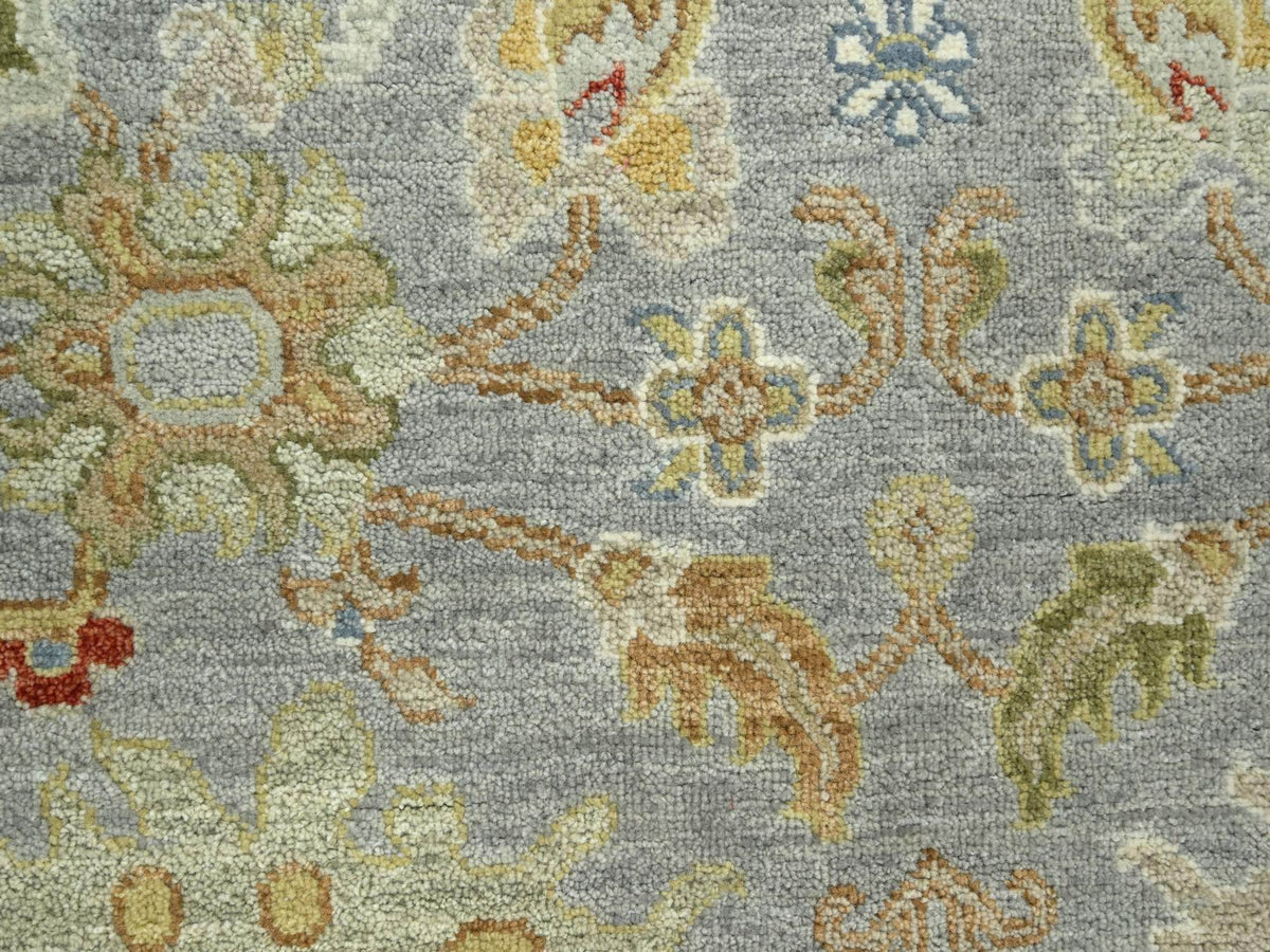 Ziegler Tribal & Geometric hand-knotted wool rug in Gray & Taupe, 9'2" x 12' — SKU O083198 (view 8)