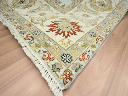 Blue 9'0" x 12'0" Tribal & Geometric Hand knotted Wool Rug - Sku: O083199