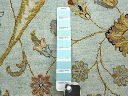 Blue 9'0" x 12'0" Tribal & Geometric Hand knotted Wool Rug - Sku: O083199