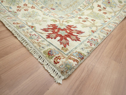 Grey 9'1" x 12'3" Transitional Hand knotted Wool Rug - Sku: O083200
