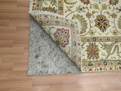 Ivory 6'1" x 9'3" Tribal Hand knotted Wool Rug - Sku: O083205